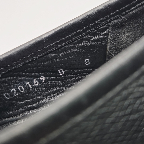 Salvatore Ferragamo Gancini Logo Leather Black Dress Loafers Mens Size 8D Shoes main image 10